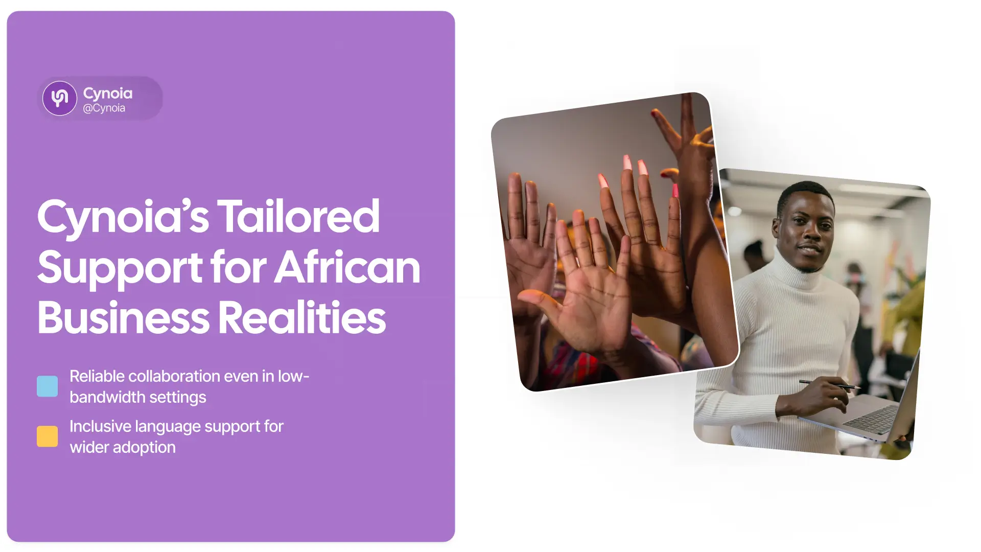 Cynoia blog cover: 'Cynoia's Tailored Support for African Business Realities'