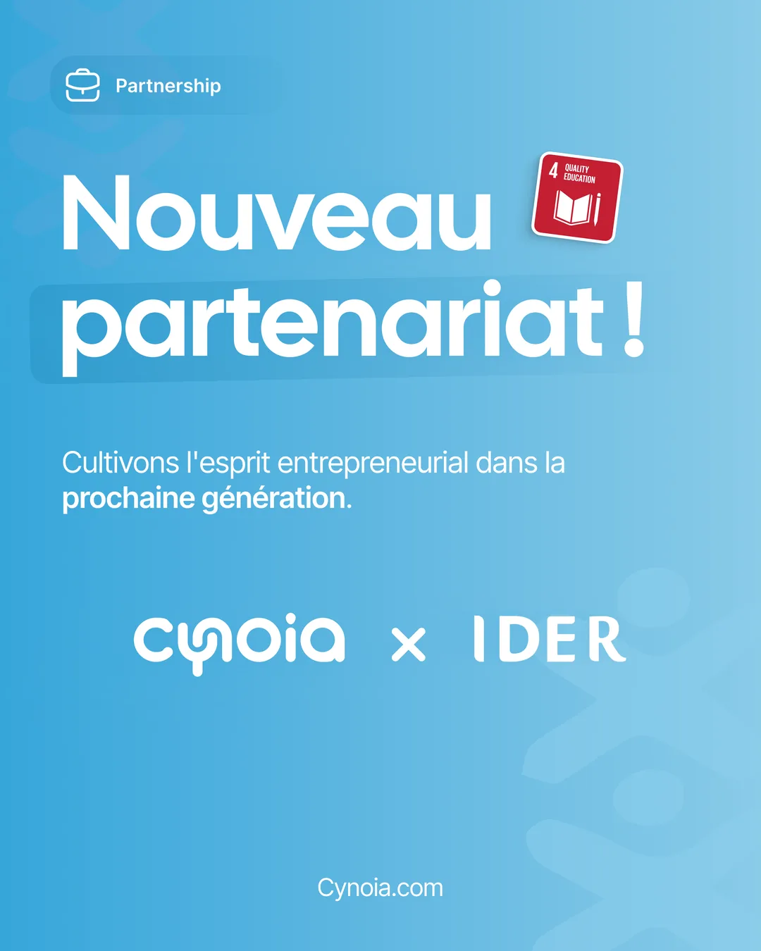 Cynoia post: new partnership, Cynoia x IDER